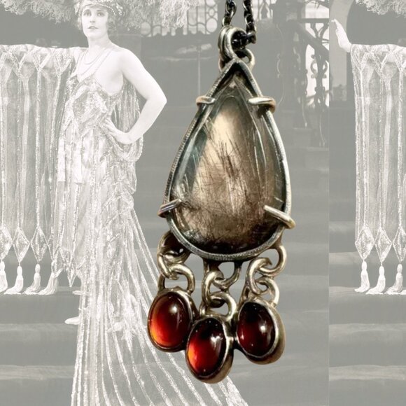 Sabine Sjostrand Jewelry - Stunning OOAK Designer Oxidized Silver Sabine Sjostrand 'EON DSGN' Necklace